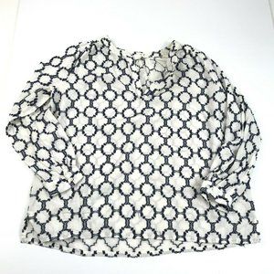 LOFT Womens Softened Shirt Long Sleeve Tunic Lightweight Cotton Blouse L Large